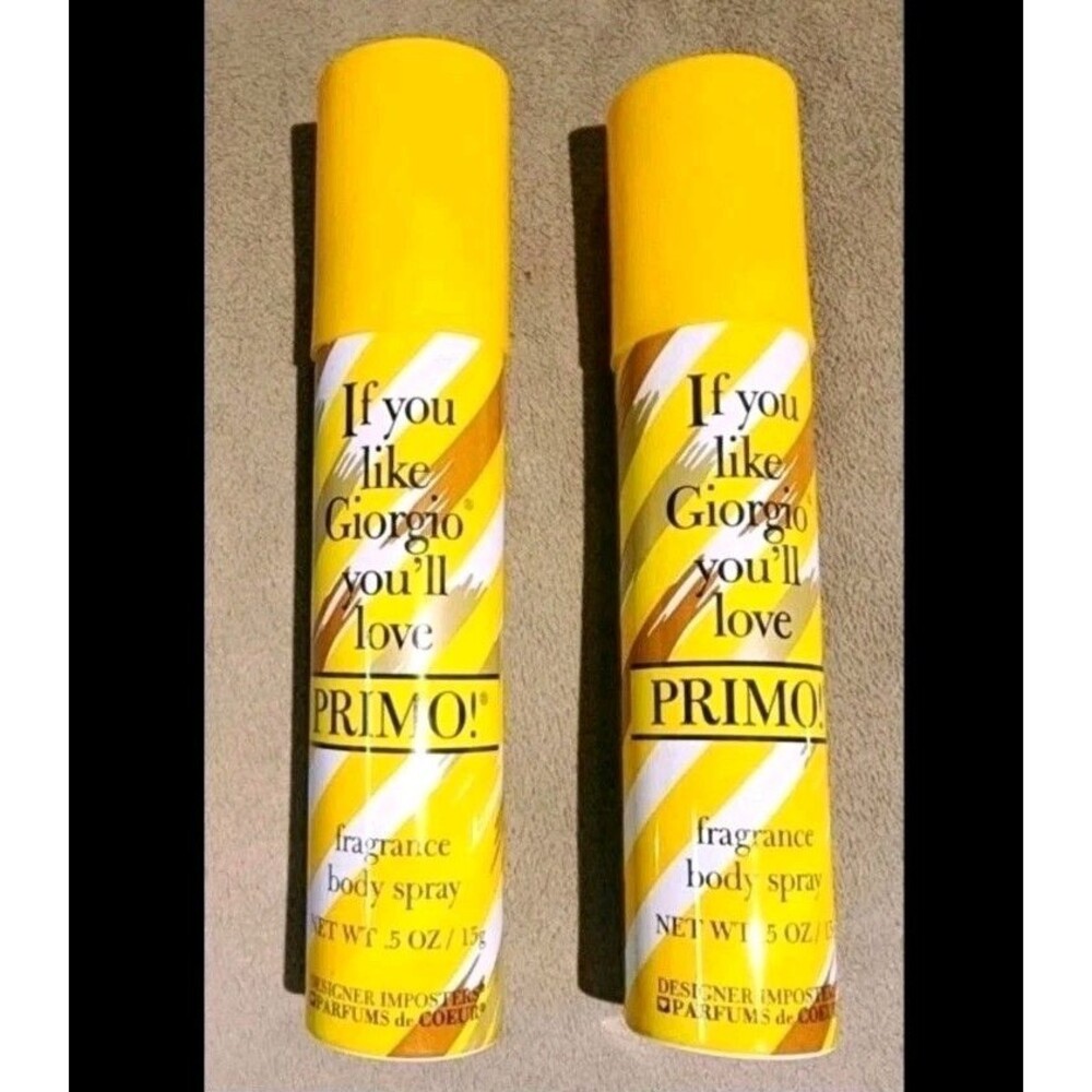 Designer Imposter Like Giorgio Primo Fragrance Body Spray 2 Cans 0.5 oz New